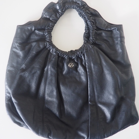 Authentic Pre-Owned Francesco Biasia Large Black Leather Bag - Picture 1 of 3